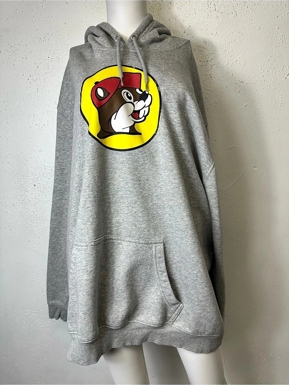 Buc-ee's Classic Grey Logo Hoodie Gray 4X